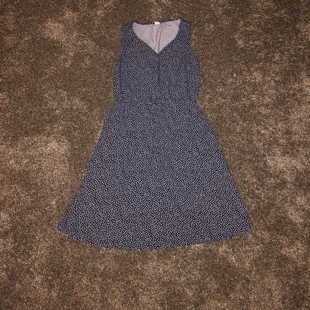 Navy Blue and White Summer Dress